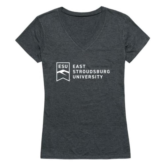 East Stroudsburg Warriors University Women Institutional T-Shirt, Heather Charcoal - Extra Large