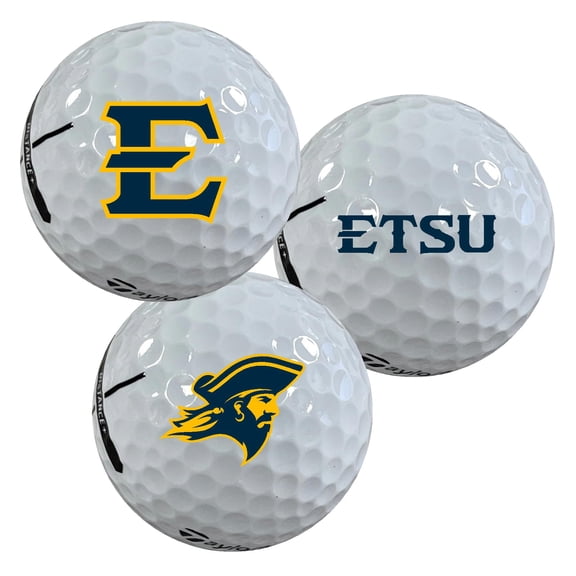 East Tennessee State University Buccaneers Logo Edition Officially Licensed NCAA Taylormade Distance+ Golf Balls 12-Pack (Dozen)