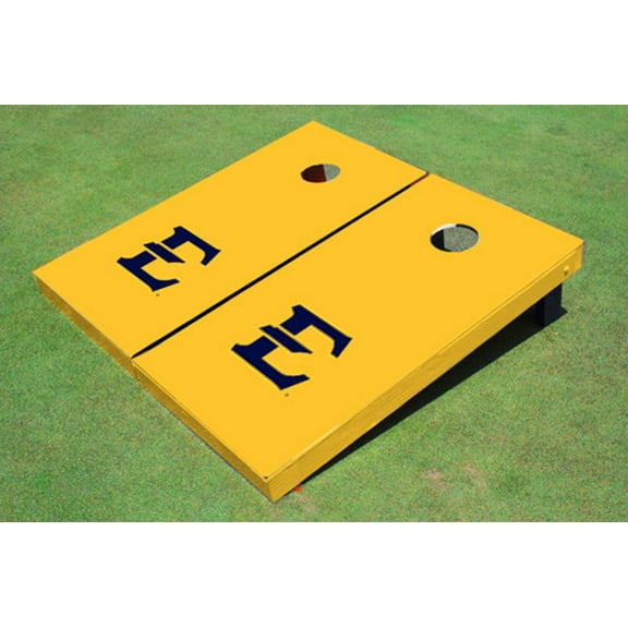 East Tennessee State University E Yellow Matching Solid Cornhole Boards