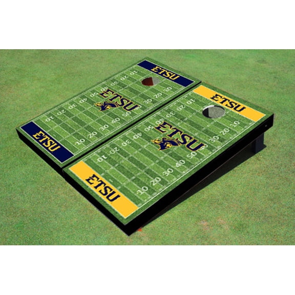 East Tennessee State University ETSU Alternating Football Field Custom Cornhole Boards
