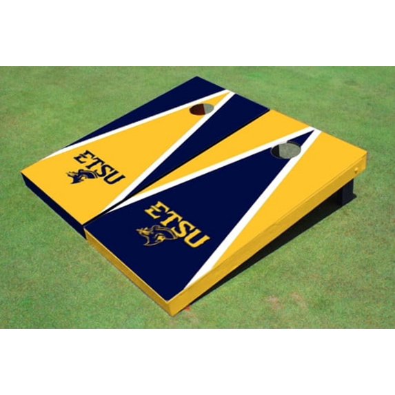 East Tennessee State University ETSU Alternating Triangle Cornhole Boards