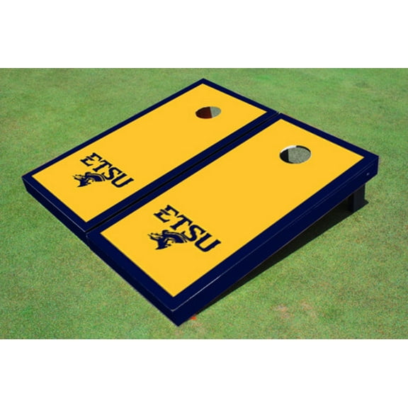 East Tennessee State University ETSU Navy Matching Border Cornhole Boards