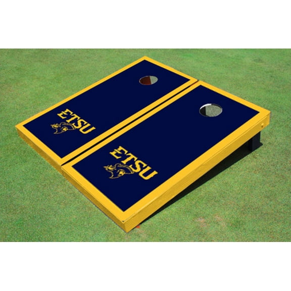 East Tennessee State University ETSU Yellow Matching Border Cornhole Boards