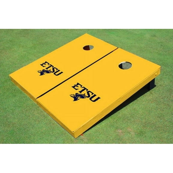 East Tennessee State University ETSU Yellow Matching Solid Cornhole Boards