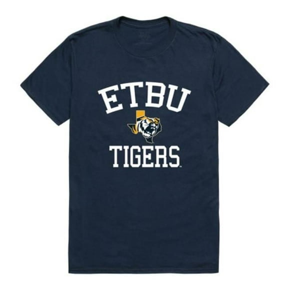 East Texas Baptist University Tigers Arch T-Shirt, Navy - Medium