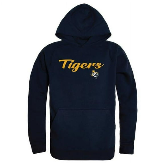 East Texas Baptist University Tigers Script Hoodie, Navy - Small