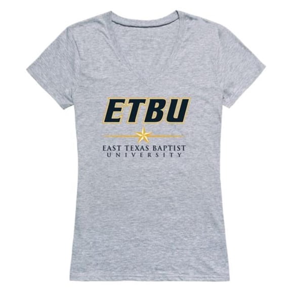 East Texas Baptist University Tigers Women Seal T-Shirt, Heather Grey - Large