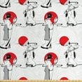 thumbnail image 1 of Ambesonne East Fabric by the Yard Upholstery, Modern Japanese, 5 Yards, Black Red, 1 of 4