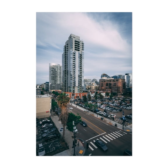 East Village, San Diego - San Diego California Photography Cityscape Architecture Skyline Street Photography Unframed Wall Art Print 32 x 48 inches