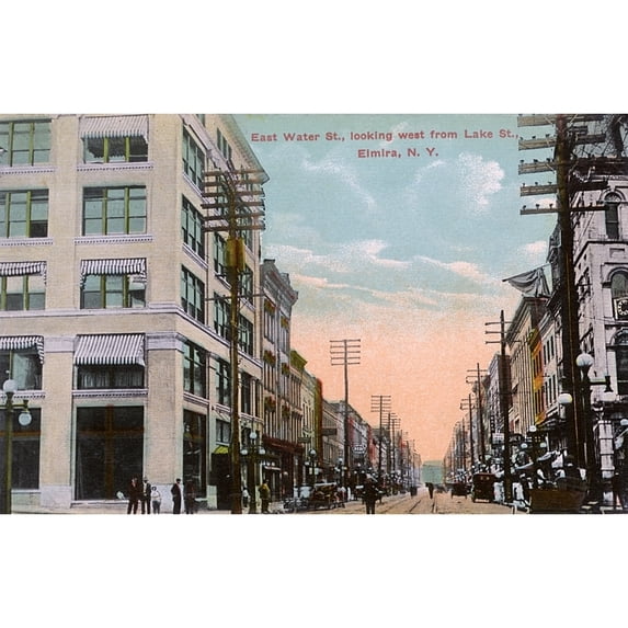 East Water Street, Elmira, New York State, Usa Poster Print By Mary Evans Pharcide (24 X 18)