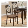 thumbnail image 1 of East West BC-CAP-C Boston X-Back Chair with Faux Leather Upholstered Seat- Cappuccino - Pack of 2, 1 of 1