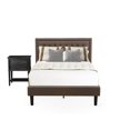 thumbnail image 1 of East West Furniture 2-piece Wood Bedroom Set in Brown/Wire Brushed Black, 1 of 8