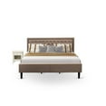 thumbnail image 1 of East West Furniture KD16K-1GA0C 2 Pc King Size Bed Set - King Size Bed Dark Khaki Headboard with 1 Night Stand - Black Finish Legs, 1 of 8