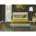 thumbnail image 1 of East West Furniture 2-piece Wood Platform Bedroom Set in Mist Beige/Urban Gray, 1 of 8