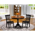 thumbnail image 1 of AMFR3-BCH-02 Kitchen Table and 2 Light Beige Linen Fabric Chair - Black Finish, 1 of 2