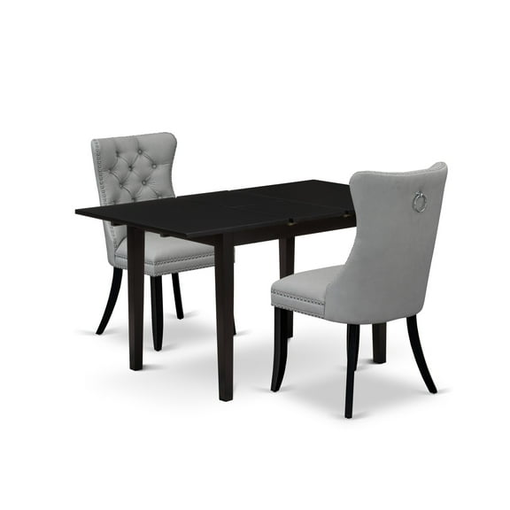East West Furniture 3 Piece Dinette Set