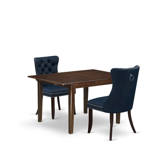 East West Furniture 3 Piece Dining Room Table Set
