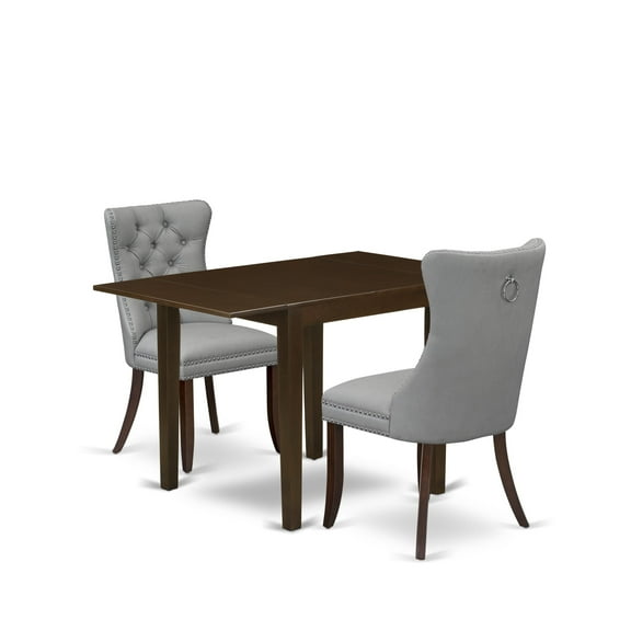 East West Furniture 3 Piece Dining Room Table Set