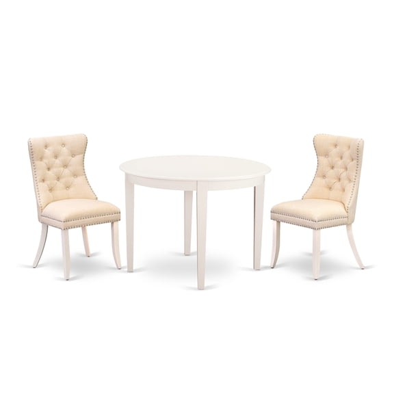 East West Furniture 3 Piece Dining Room Table Set
