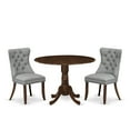 thumbnail image 1 of East West Furniture 3 Piece Dining Table Set Contains a Round Kitchen Table with Dropleaf, 1 of 2