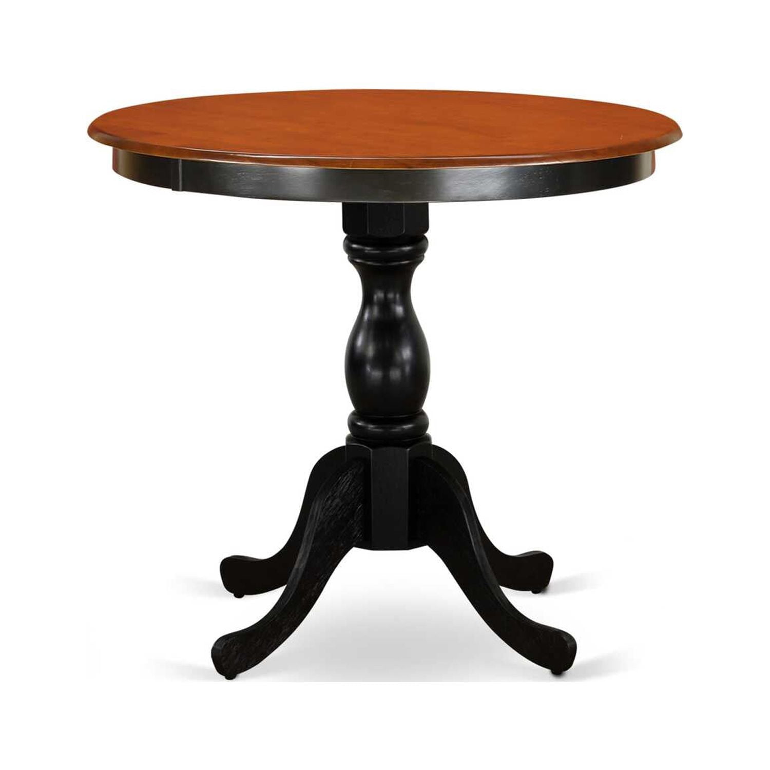 East West Furniture Set Tavolo 3 Pezzi Con 2 Sedie Dinette – Legno Di Gomma, Colori Cherry E Latticello