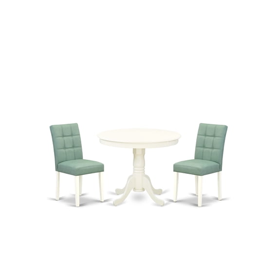 East West Furniture 3 Piece Dining Table Set consists A Dinner Table