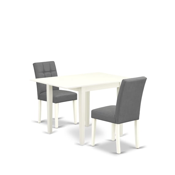 East West Furniture 3 Piece Dining Table Set