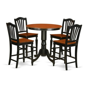 East West Furniture 5  Pc  counter  height  Table  and  chair  set-pub  Table  and  4  Dining  Chairs