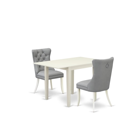 East West Furniture 3 Piece Kitchen Table & Chairs Set