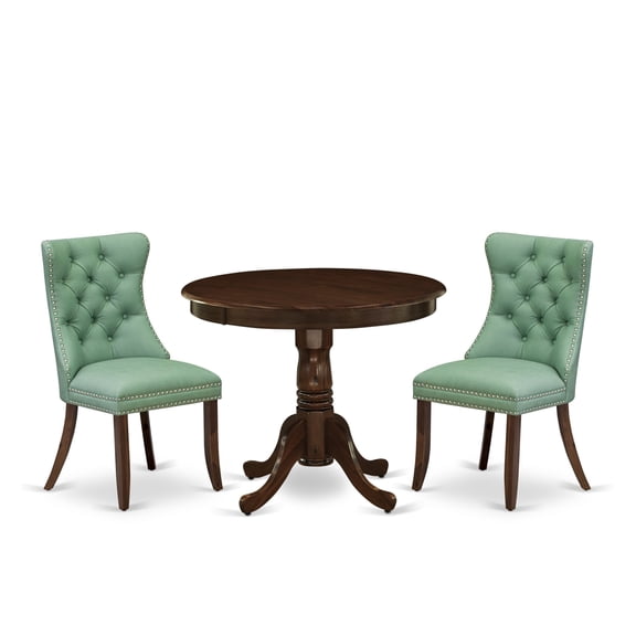 East West Furniture 3 Piece Kitchen Table & Chairs Set