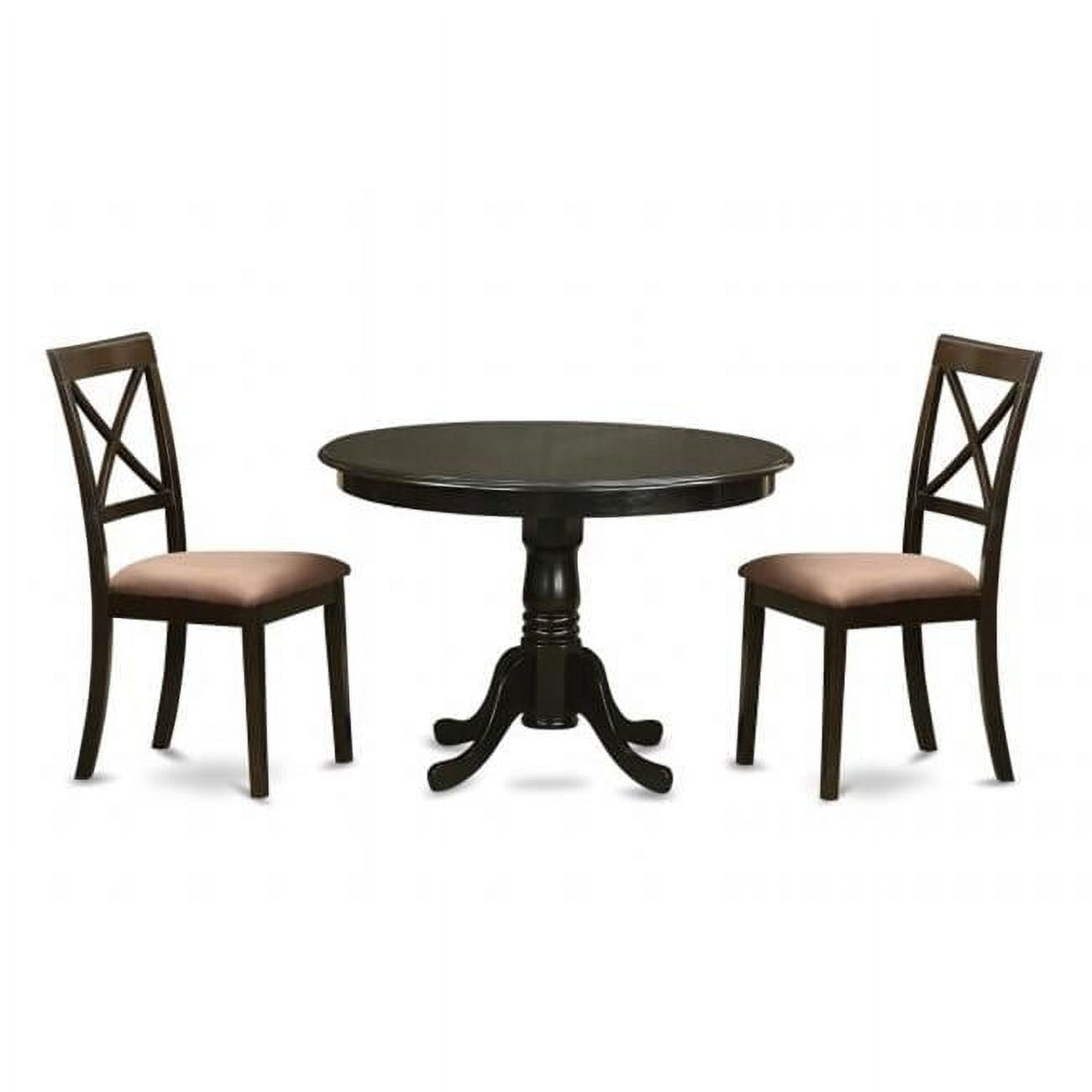 East West Furniture 3 Piece Kitchen Table Set-Small Kitchen Table Plus ...