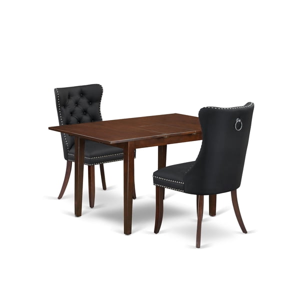 East West Furniture 3 Piece Kitchen Table Set