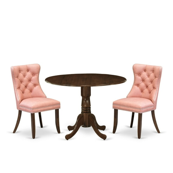 East West Furniture 3 Piece Kitchen Table Set