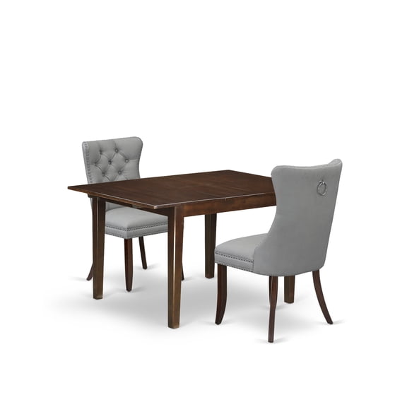 East West Furniture 3 Piece Kitchen Table Set