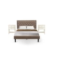 thumbnail image 1 of East West Furniture 3-piece Traditional Wood Queen Bedroom Set in Dark Brown, 1 of 8