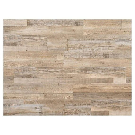 East West Furniture CA-47EC14 Capitola SPC Vinyl Floor Tiles - 4mm x 7 in x 48 in with 20mil Wear Layer and I4F Click Locking EVA Backing Flooring Planks, 30 sqft/Case, Silver Onyx