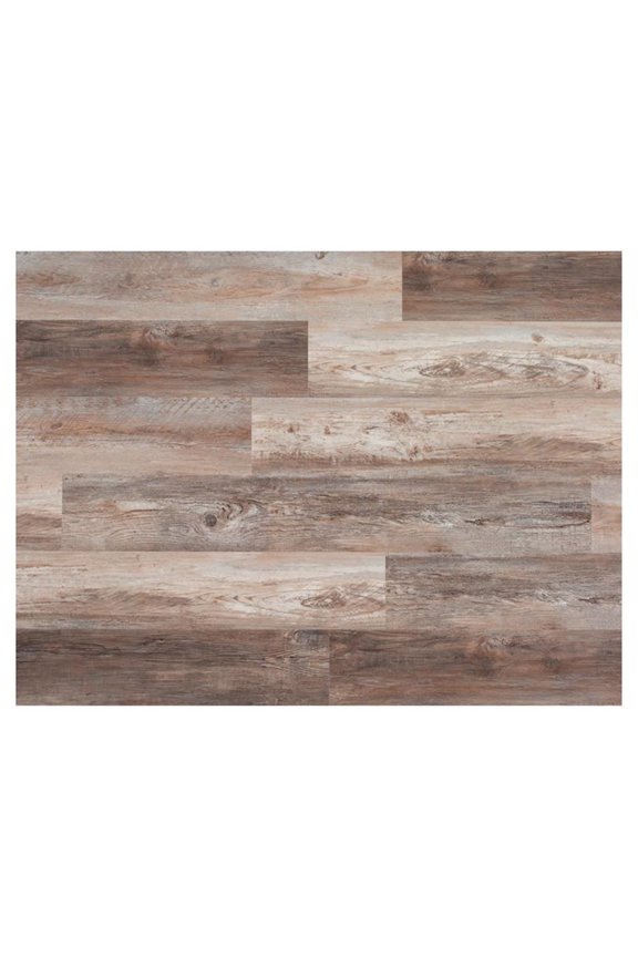 CA-47EC11 Capitola SPC Vinyl Floor Tiles - 4mm x 7 in x 48 in with 20mil Wear Layer and I4F Click Locking EVA Backing Flooring Planks, 30 sqft/Case, Taupe Gray