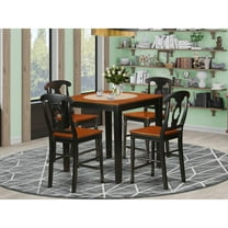 East West Furniture 5  Pc  Dining  counter  height  set-pub  Table  and  4  Dining  Chairs.