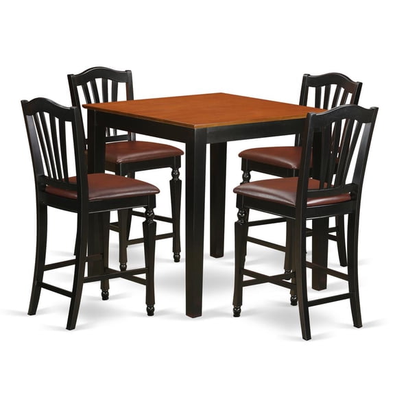 East West Furniture 5  Pc  counter  height  Kitchen  table  set  -  Kitchen  dinette  Table  and  4  Kitchen  Dining  chair.