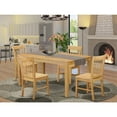 thumbnail image 1 of East West Furniture  5 Piece Kitchen Table Set- a Rectangle Dining Table and 4 Dining Room Chairs, 36x60 Inch, Oak, 1 of 6