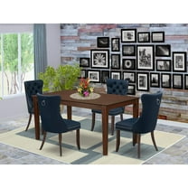 East West Furniture 5 Piece Dining Room Table Set Consists of a Rectangle Kitchen Table