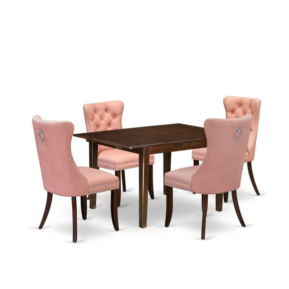 East West Furniture 5 Piece Dining Room Table Set