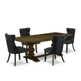 thumbnail image 1 of East West Furniture 5 Piece Dining Set Consists of a Rectangle Wooden Table with Butterfly Leaf, 1 of 2