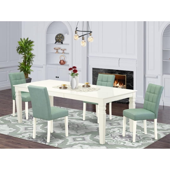 East West Furniture 5 Piece Dining Table Set consists A Mid Century Modern Table