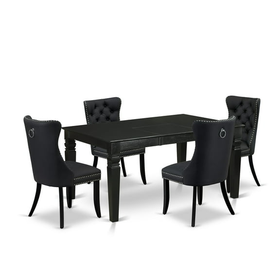 East West Furniture 5 Piece Dining Table Set