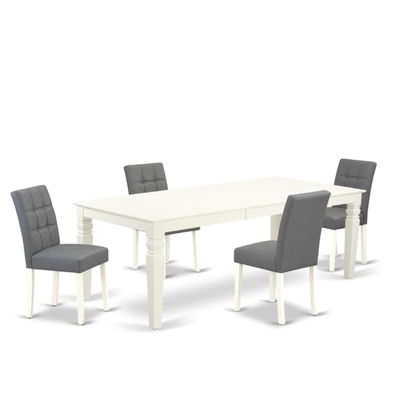 East West Furniture 5 Piece Dinner Table Set