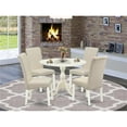 thumbnail image 1 of East West Furniture  5 Piece Dublin Dining Room Set - Linen White, 1 of 1