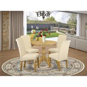 East West Furniture 5 Piece Dublin Kitchen Table Set - Oak