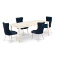 thumbnail image 1 of East West Furniture 5 Piece Kitchen Set Consists of a Rectangle Dining Table with Butterfly Leaf, 1 of 2
