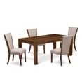 thumbnail image 1 of East West Furniture Lismore 5-piece Wood Dining Set in Walnut, 1 of 3